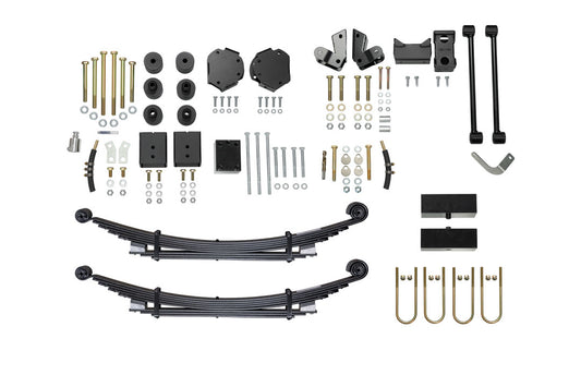 OPTI-RATE STRIKER AWD 2 LIFT KIT (COMPLETE) - SPRINTER AWD (2023+ 2500 SINGLE REAR WHEEL), featuring black cables, metal parts, springs, and spacers for vehicle clearance and stability.