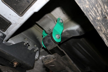 REAR 1/2 Lift Shackle - Transit (2015+ Single Rear Wheel) by Van Compass, shown close-up with visible screws and metal arm for easy bolt-on rear height increase.