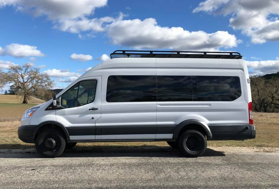 TERRAIN 2 REAR LIFT KIT - TRANSIT (2015+) by VAN COMPASS, featuring rear lift blocks, bump stop extensions, longer u-bolts, and complete installation hardware for enhanced ground clearance.